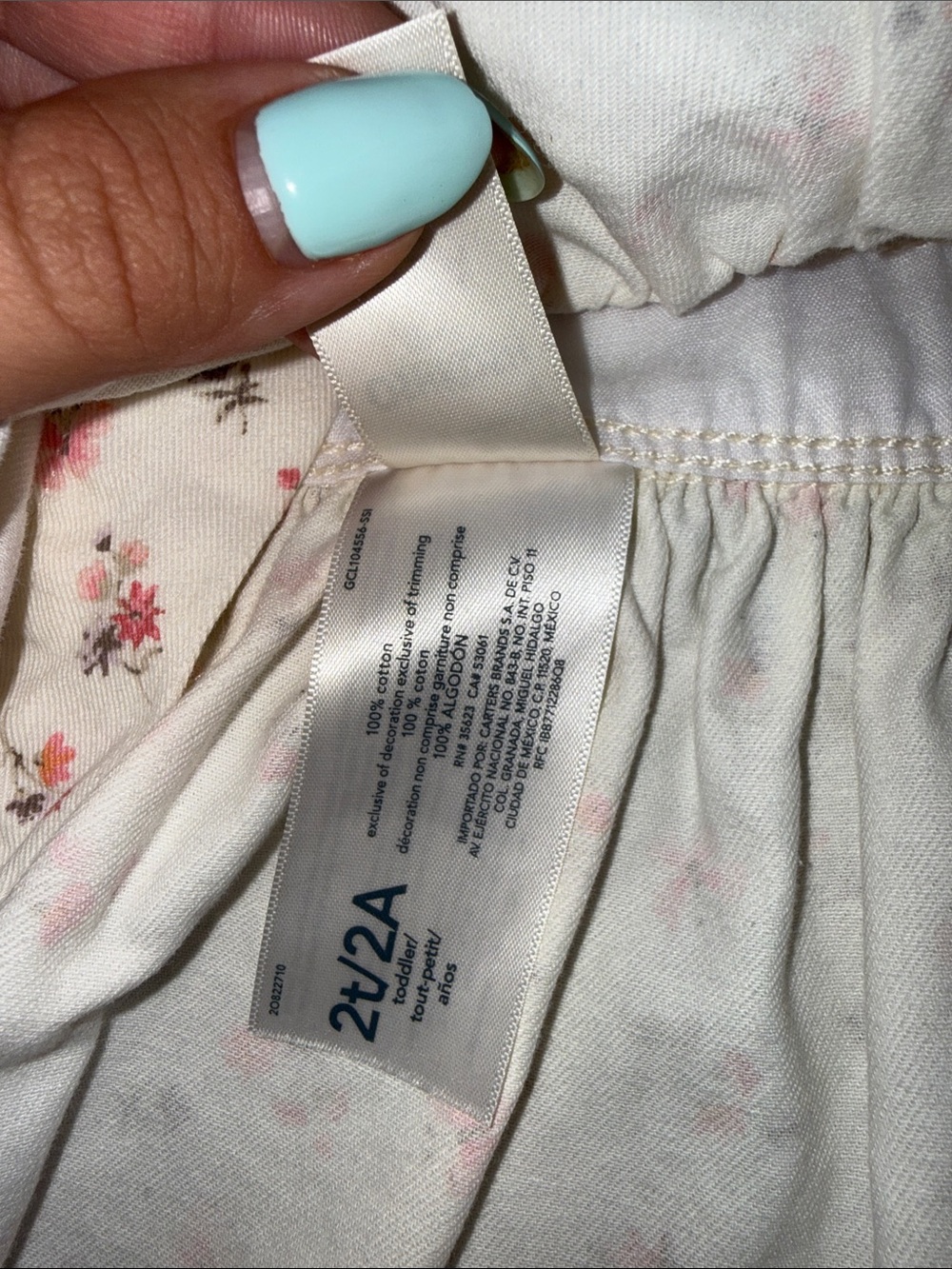 OshKosh B'gosh Cream Dress with Pink Floral Print - Picture 13 of 13